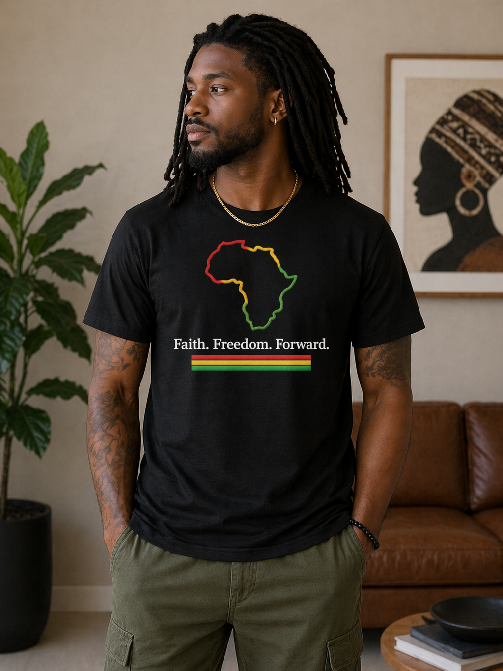 Faith. Freedom. Forward. Embroidered Tee