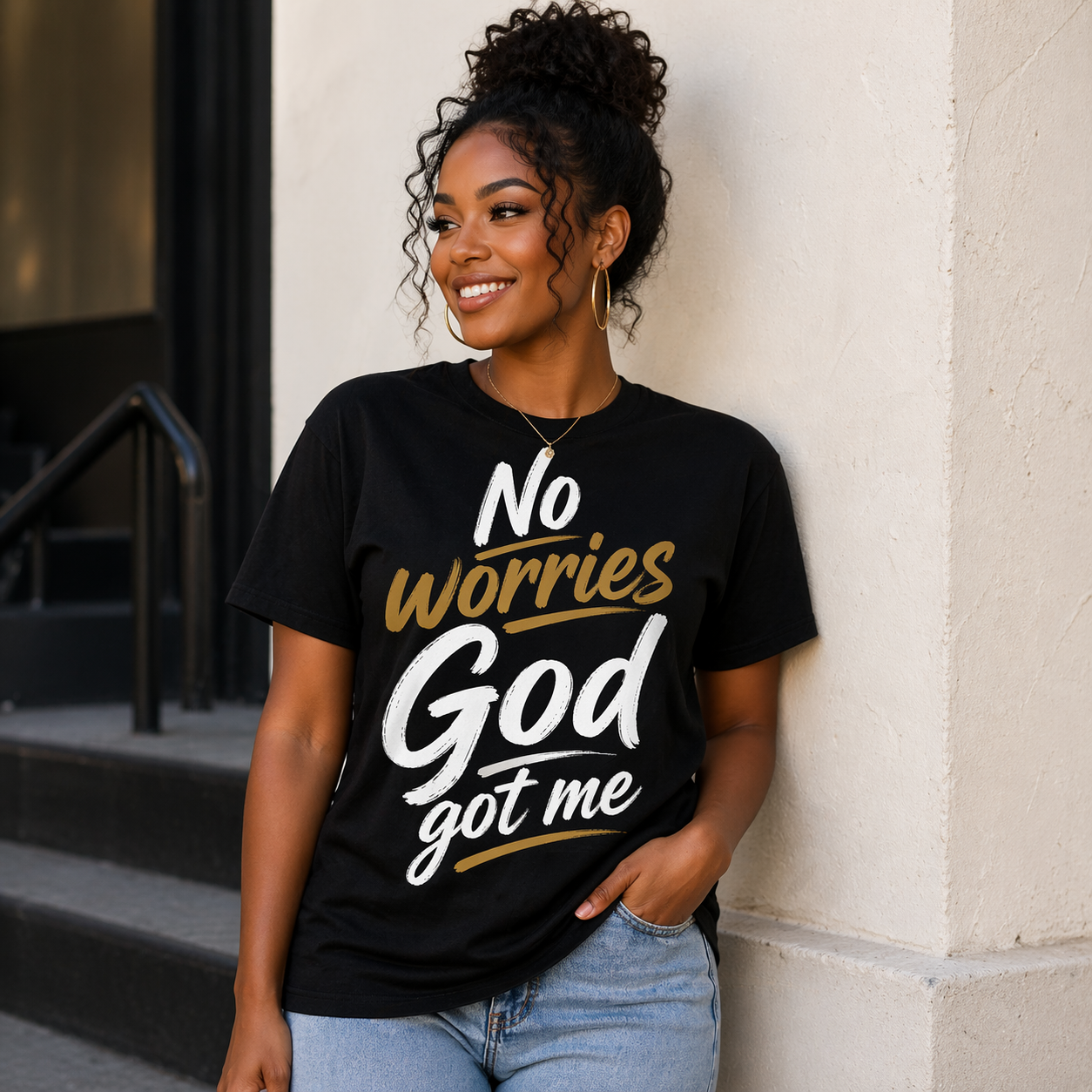 No Worries, God Got Me Tee