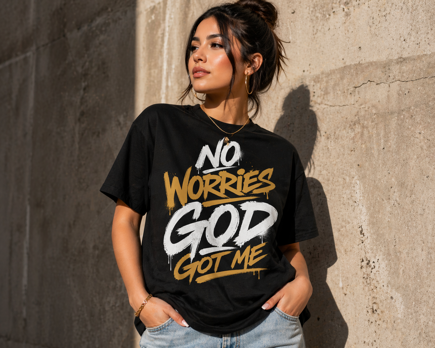 No Worries, God Got Me Tee