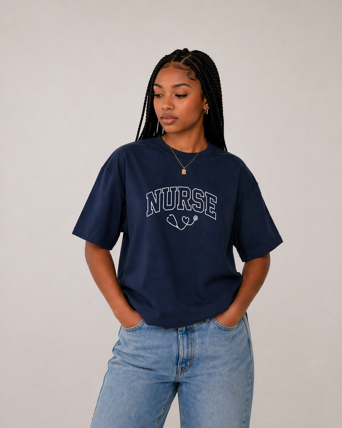 NURSE Embroidered Tee – Timeless Stitch, Purposeful Style