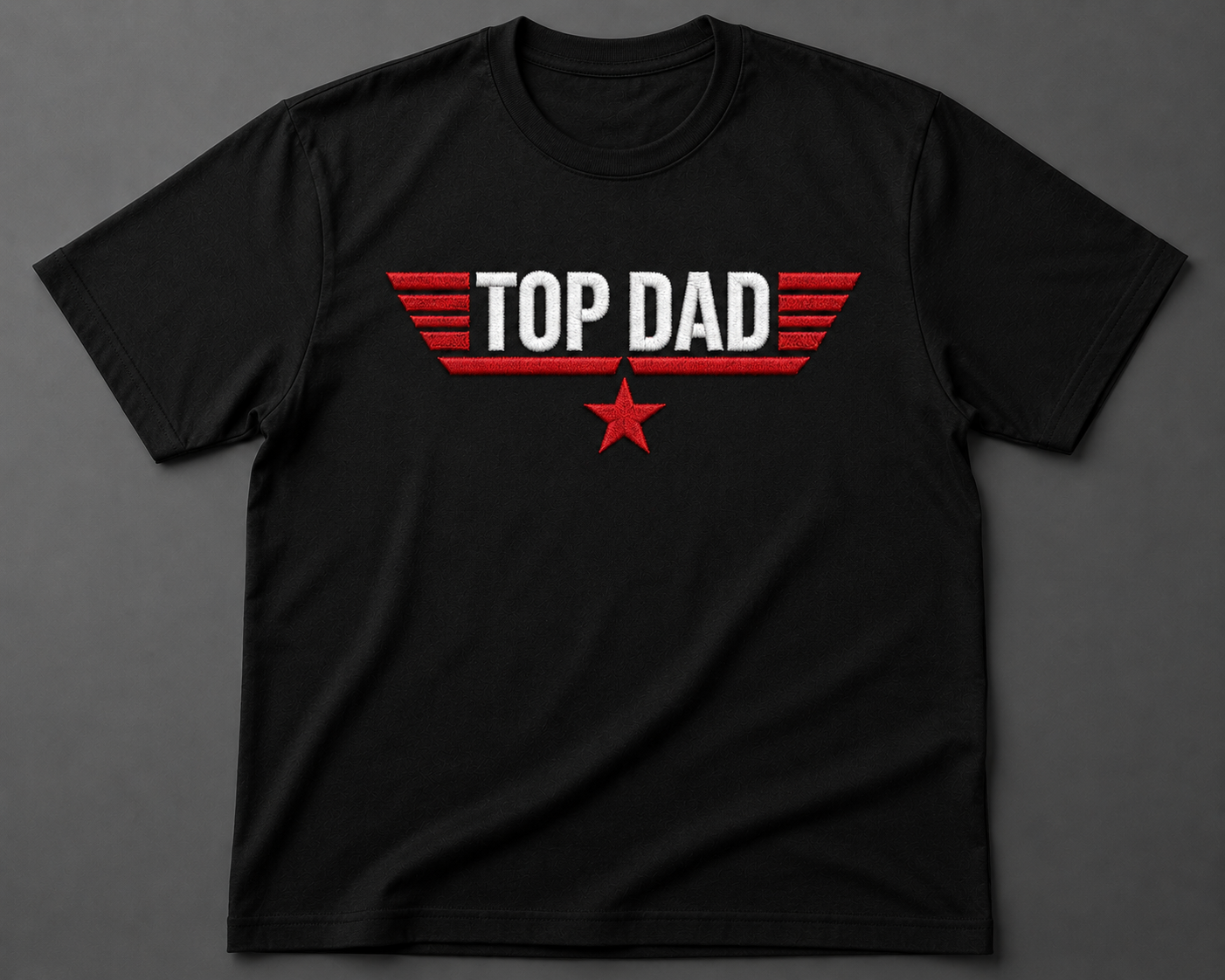 Top Dad Embroidered Tee
