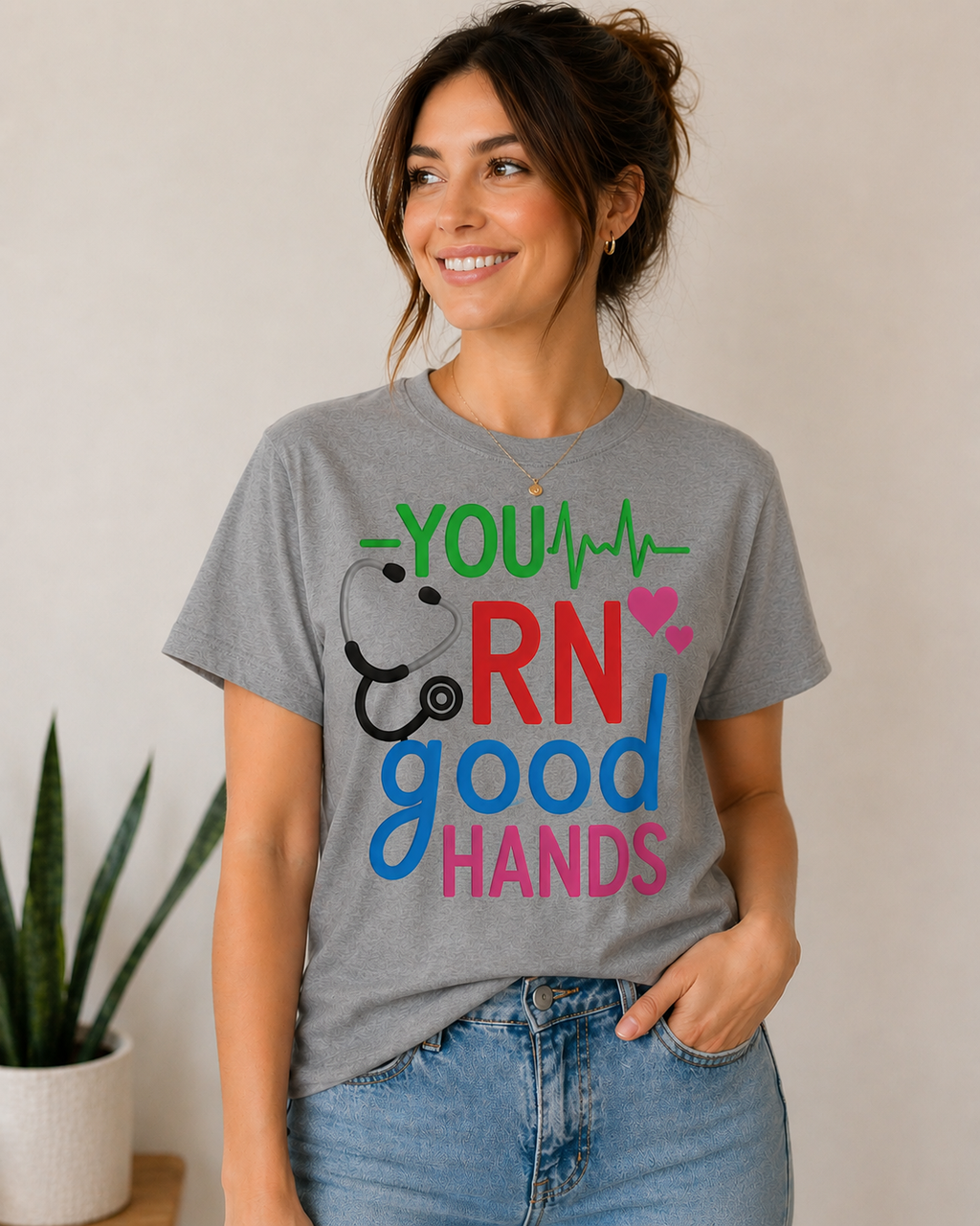 You RN Good Hands – Gray Tee